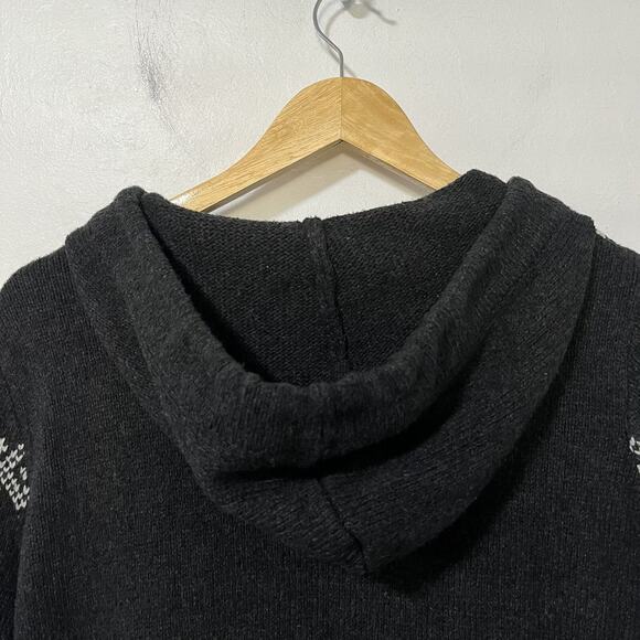 Eddie Bauer Fair Isle Wool Blend Cardigan Sweater Size XXL Black Cabincore - Picture 6 of 9